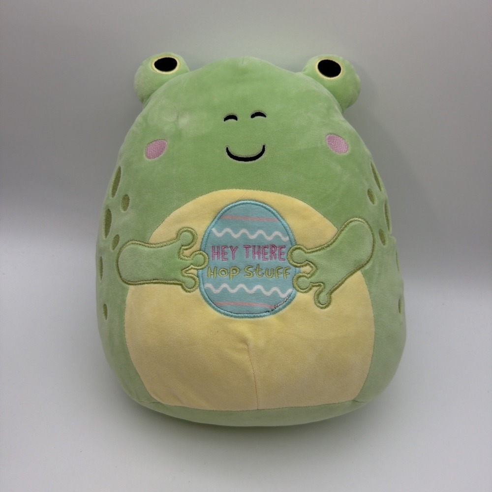Original Squishmallows 14" Zhen The Frog Holding Egg